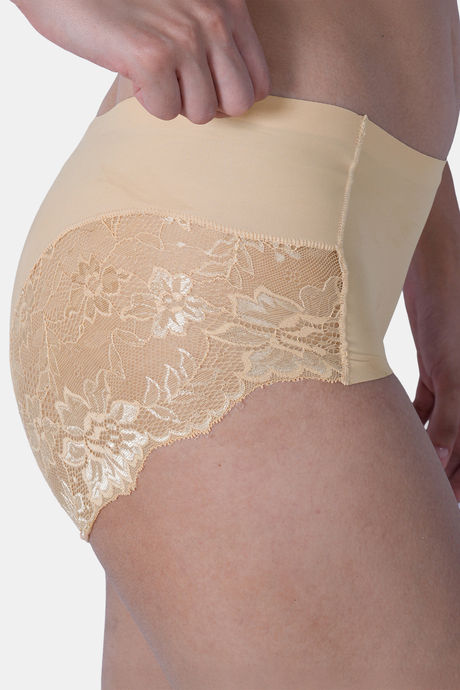 Soie Seamless Mid Waist Full Coverage Lace Brief (Pack Of 2) - Multicolor — image 10